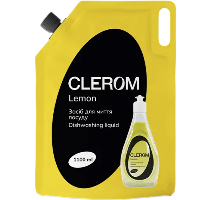 Clerom засіб д/миття посуду дой-пак 1100мл Lemon